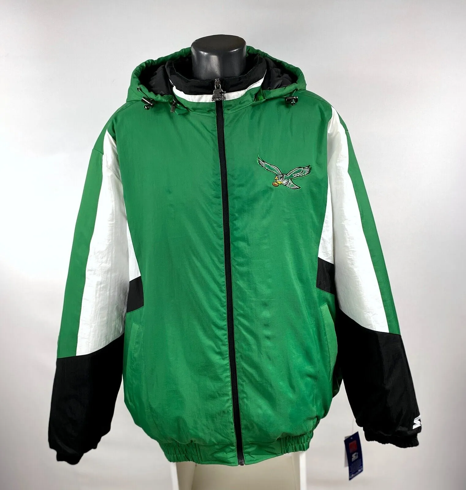 PHILADELPHIA EAGLES Starter Hooded "Pro Line" Jacket GREEN/BLACK