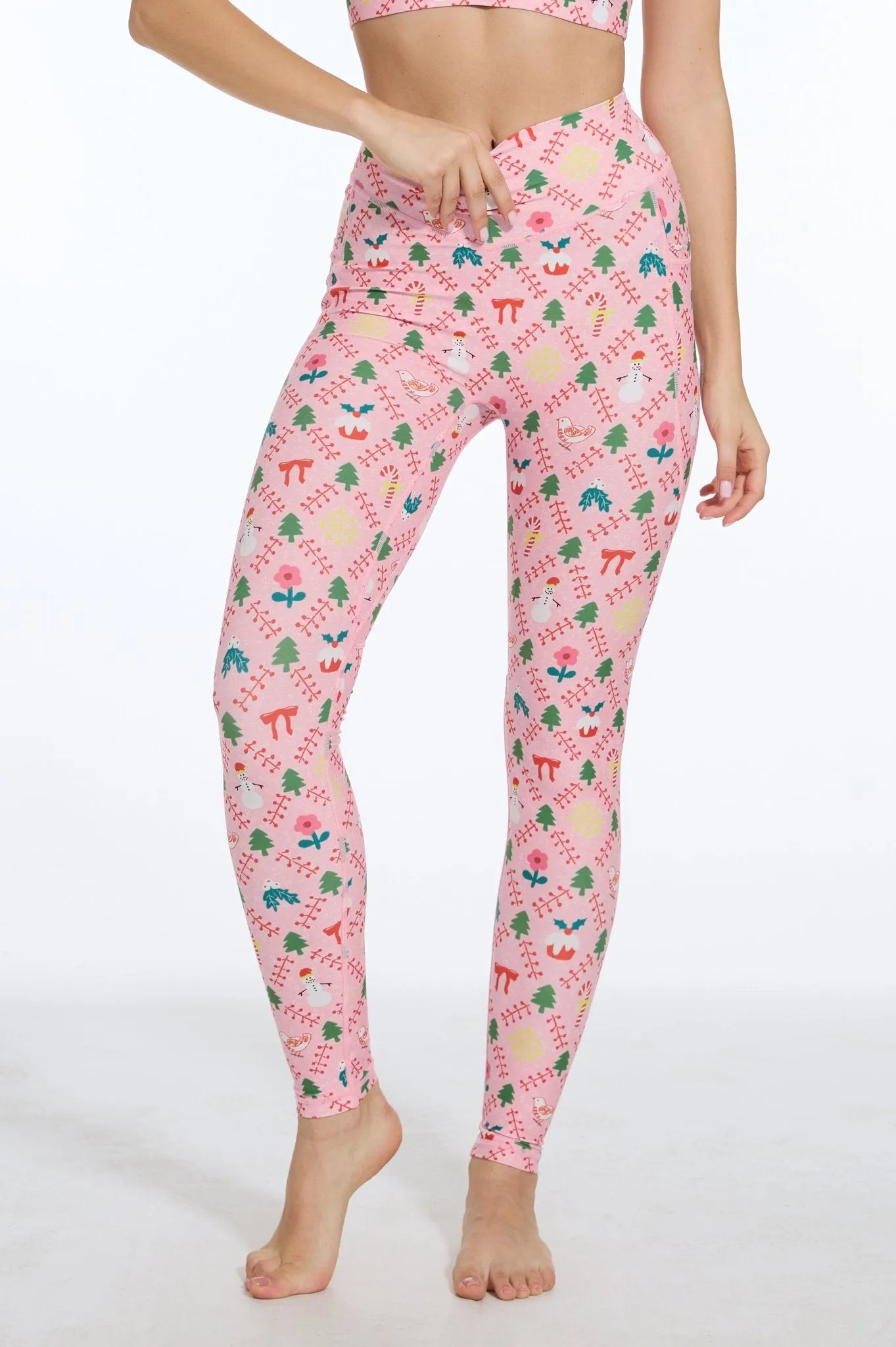 Pinky Cheer High-waisted Leggings with Pockets