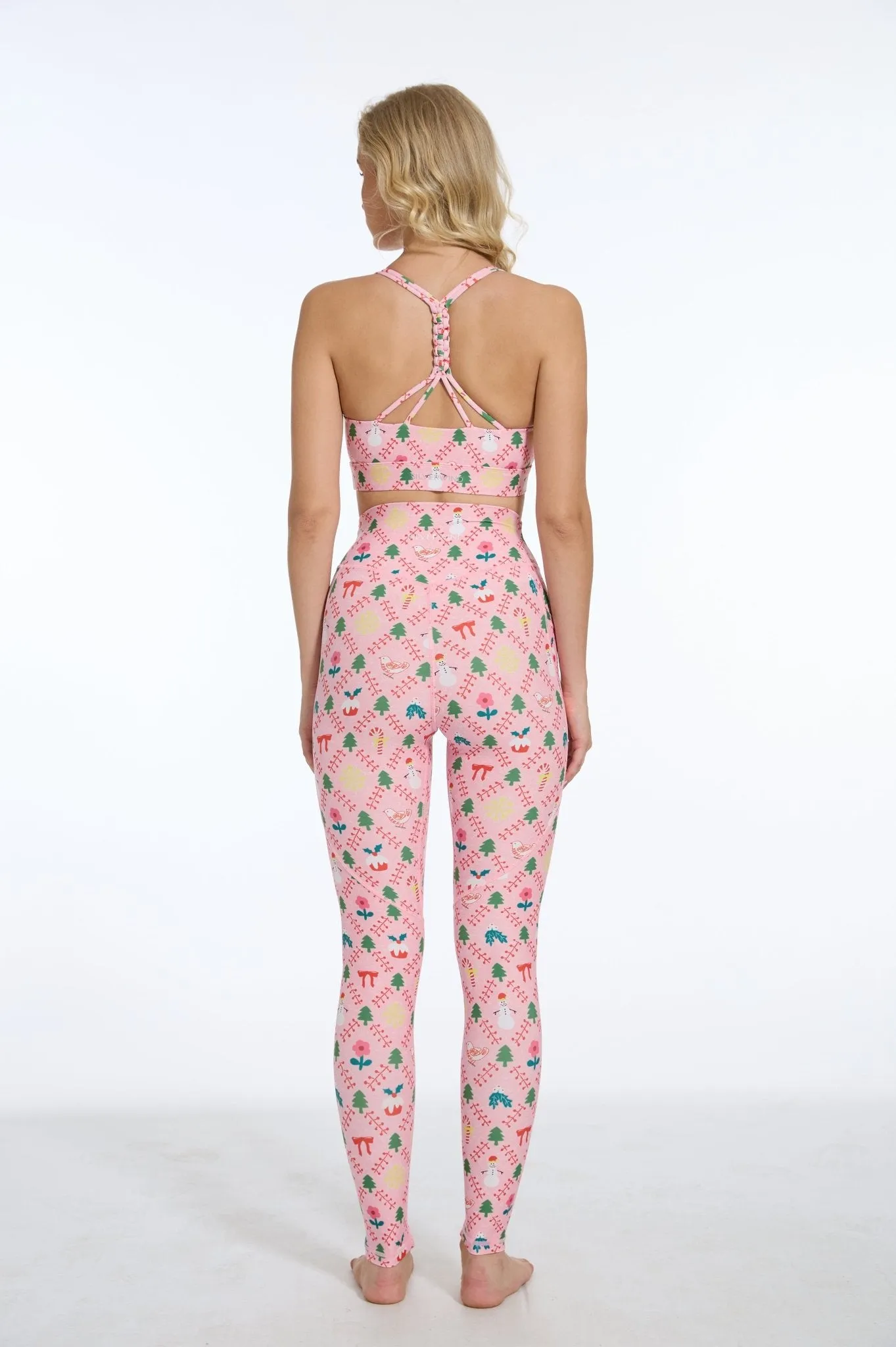 Pinky Cheer High-waisted Leggings with Pockets