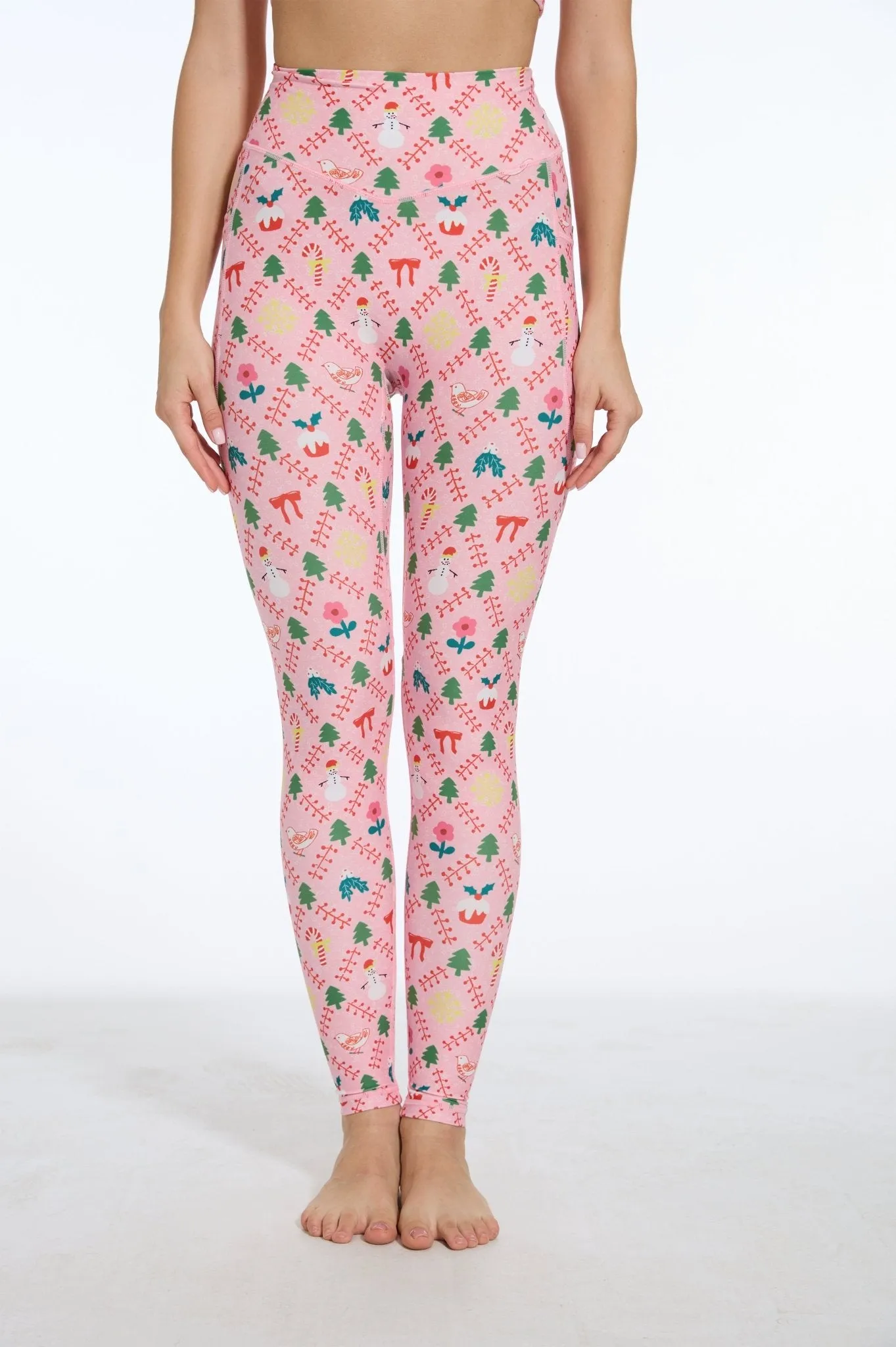 Pinky Cheer High-waisted Leggings with Pockets