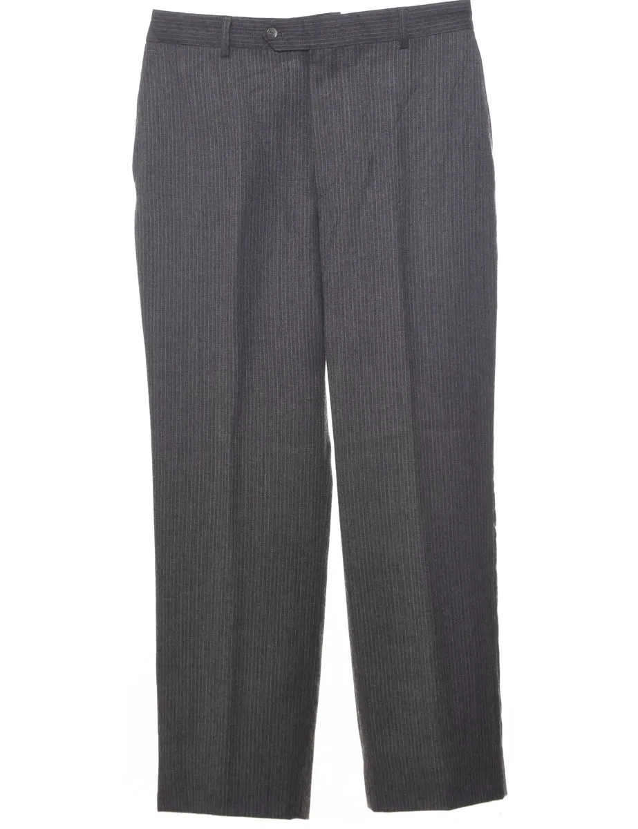 Pinstriped Tapered Fit Trousers - W33 L29