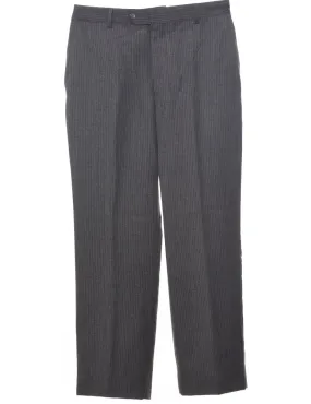 Pinstriped Tapered Fit Trousers - W33 L29