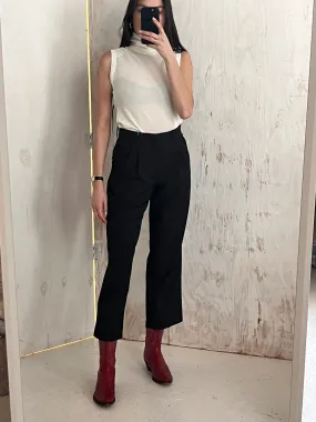 Pleated Black Trousers