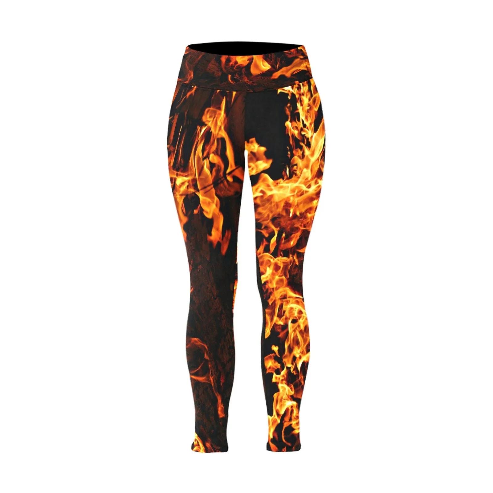 PlusSize fire flames High waisted Leggings,casual,gym/yoga/chill wear,chillout wear,Gifts for Her/Christmas/Thanksgiving/Birthday/Graduation