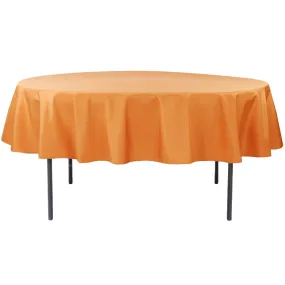 Polyester 90" Round Tablecloth - Burnt Orange