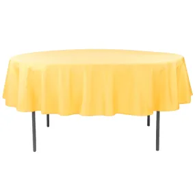 Polyester 90" Round Tablecloth - Canary Yellow