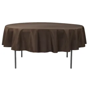 Polyester 90" Round Tablecloth - Chocolate Brown