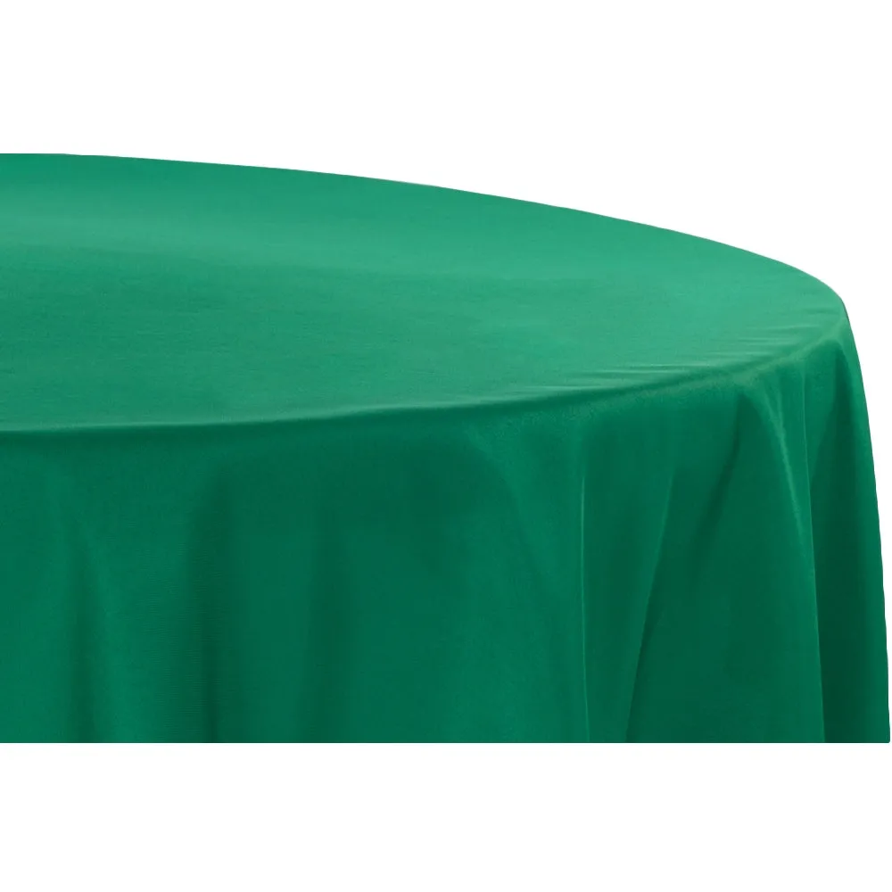 Polyester 90" Round Tablecloth - Emerald Green