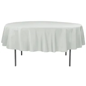 Polyester 90" Round Tablecloth - Gray/Silver