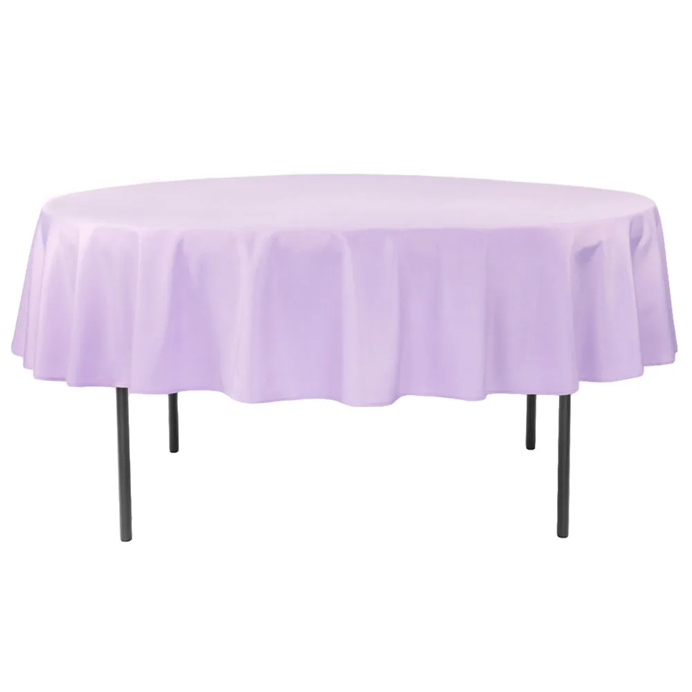 Polyester 90" Round Tablecloth - Lavender