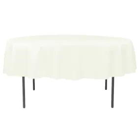 Polyester 90" Round Tablecloth - Light Ivory/Off White