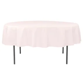 Polyester 90" Round Tablecloth - Pastel Pink