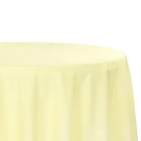 Polyester 90" Round Tablecloth - Pastel Yellow