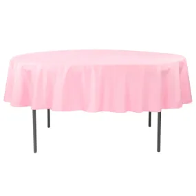 Polyester 90" Round Tablecloth - Pink