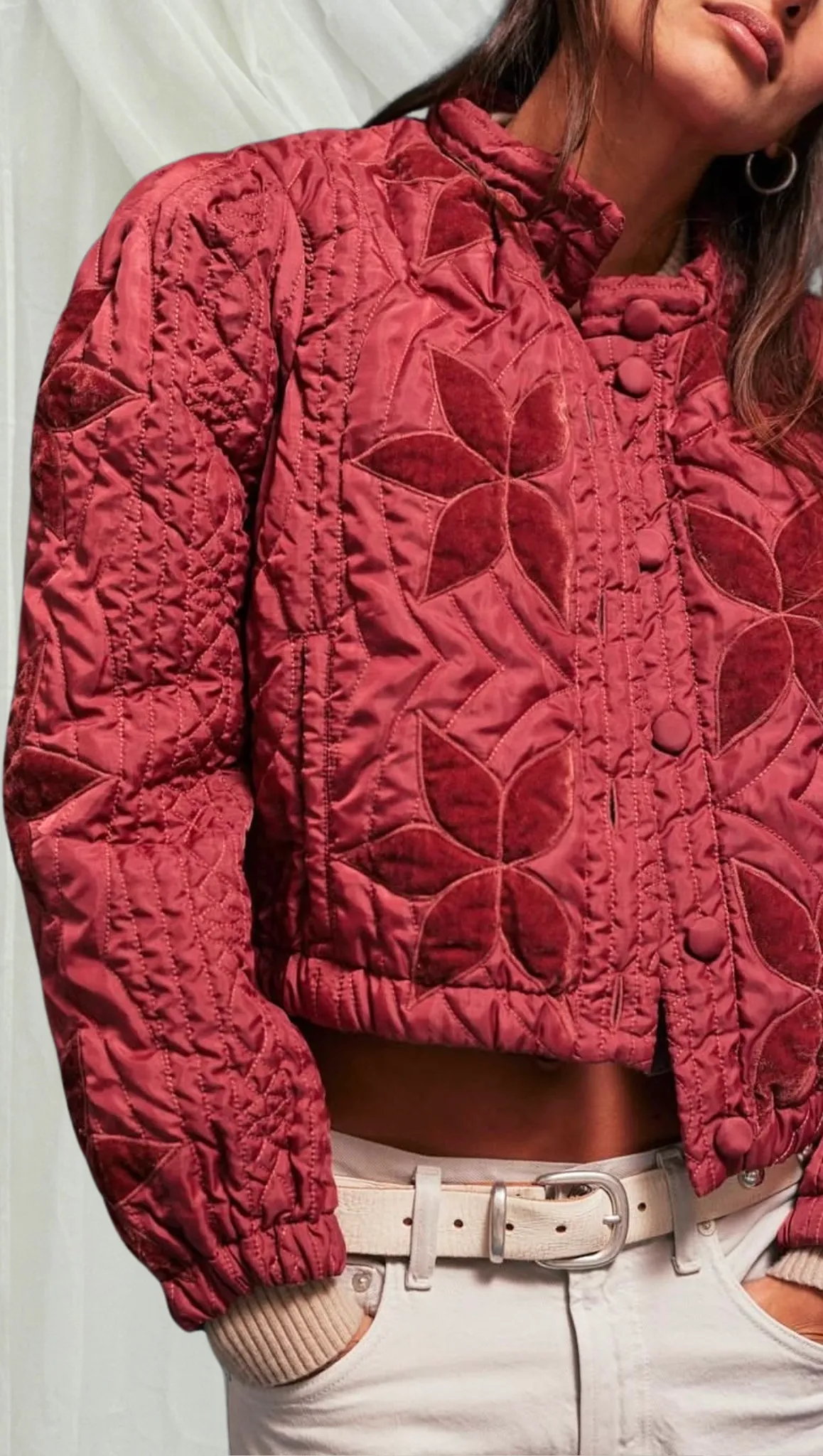 Quinn Quilted Jacket - Marsala