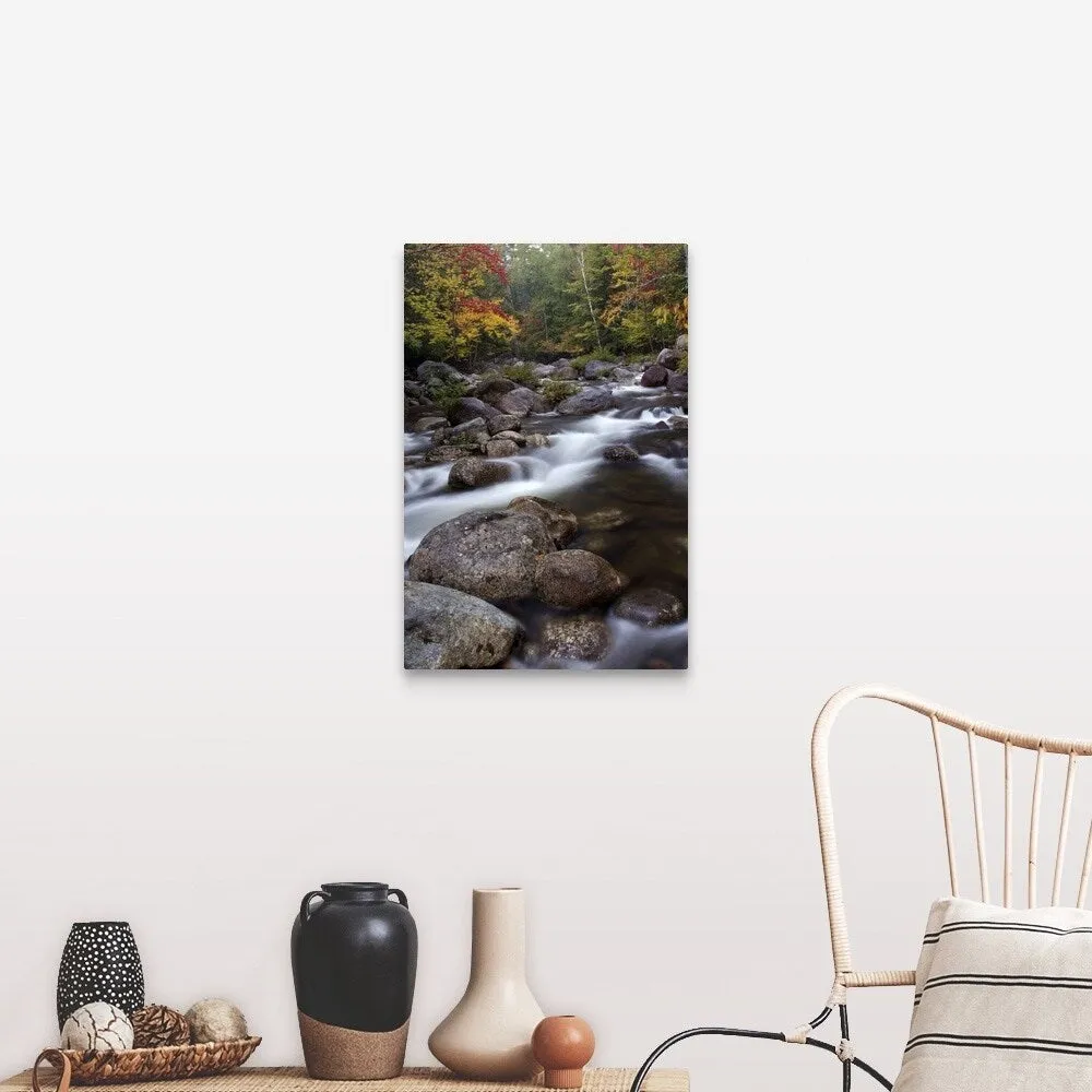 "Johns Brook in the Adirondacks in autumn, Keene Valley, New York" Canvas Wall Art