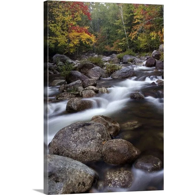 "Johns Brook in the Adirondacks in autumn, Keene Valley, New York" Canvas Wall Art