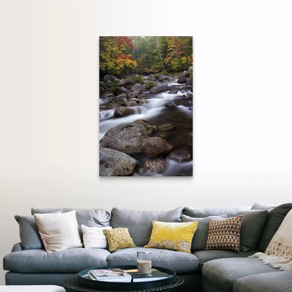 "Johns Brook in the Adirondacks in autumn, Keene Valley, New York" Canvas Wall Art