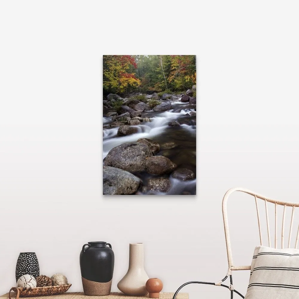 "Johns Brook in the Adirondacks in autumn, Keene Valley, New York" Canvas Wall Art