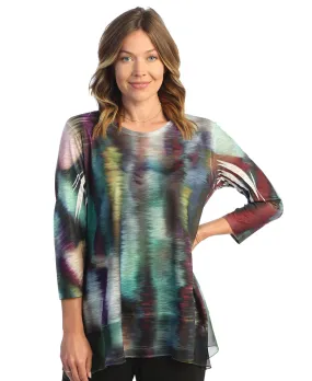 Reflections Chiffon Contrast Tunic Top