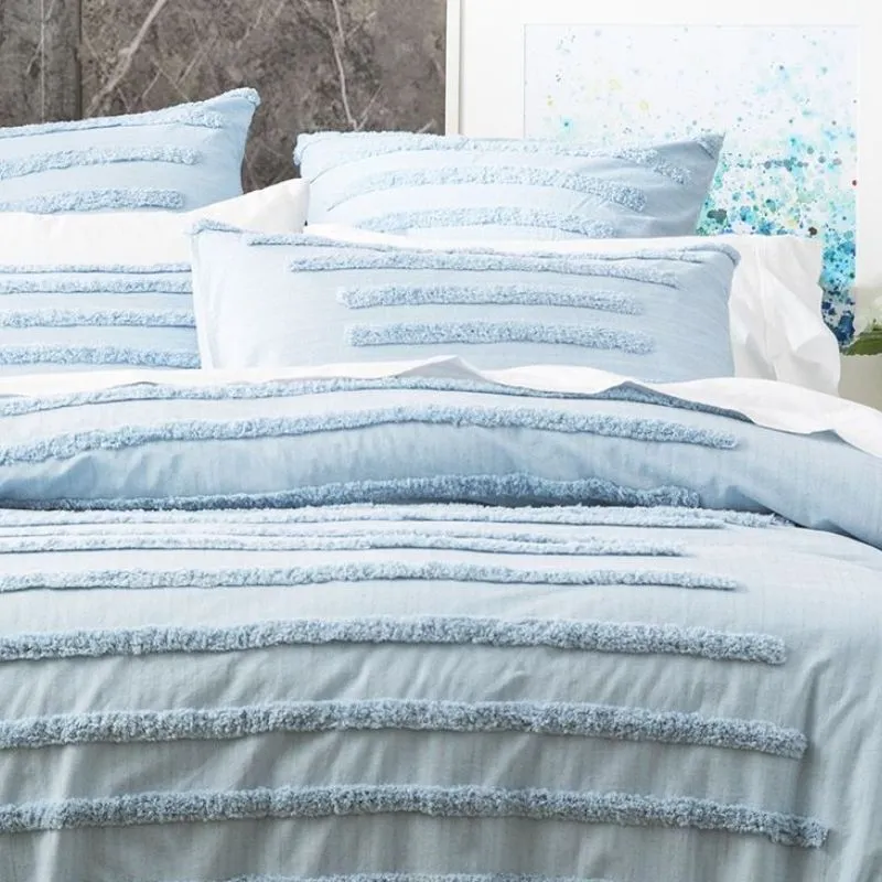 Renee Taylor Classic Cotton Blue Quilt Cover Set