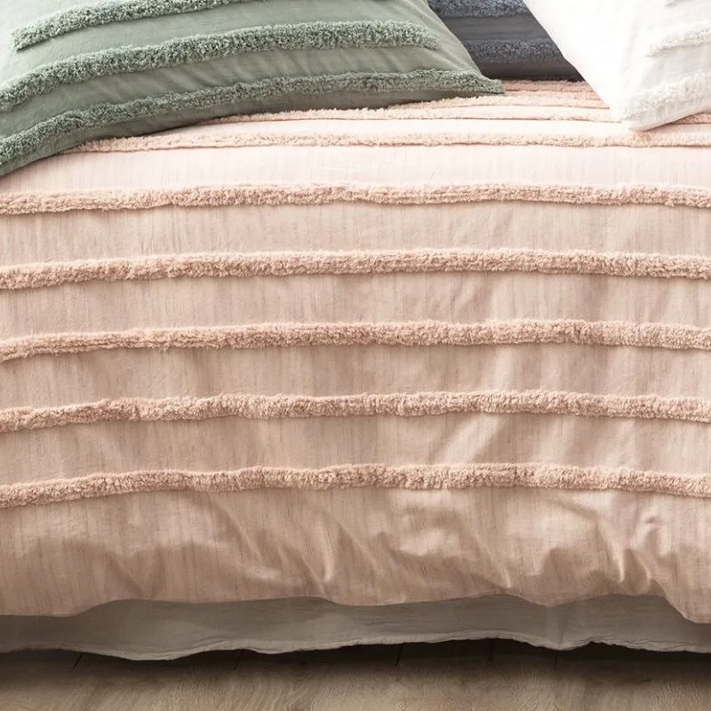 Renee Taylor Classic Cotton Blush Quilt Cover Set