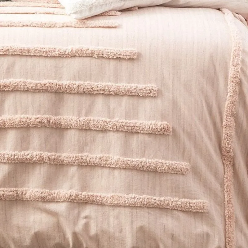 Renee Taylor Classic Cotton Blush Quilt Cover Set