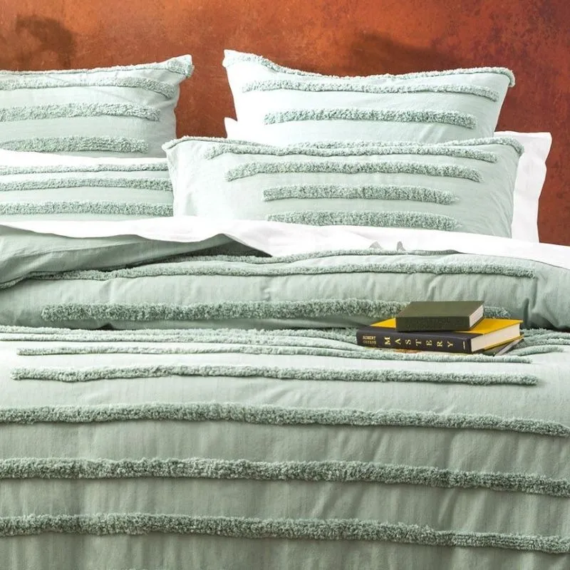 Renee Taylor Classic Cotton Sage Quilt Cover Set