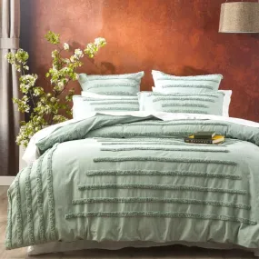 Renee Taylor Classic Cotton Sage Quilt Cover Set