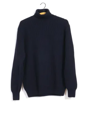 ROLL-NECK | Soft Wool Roll-Neck | Navy