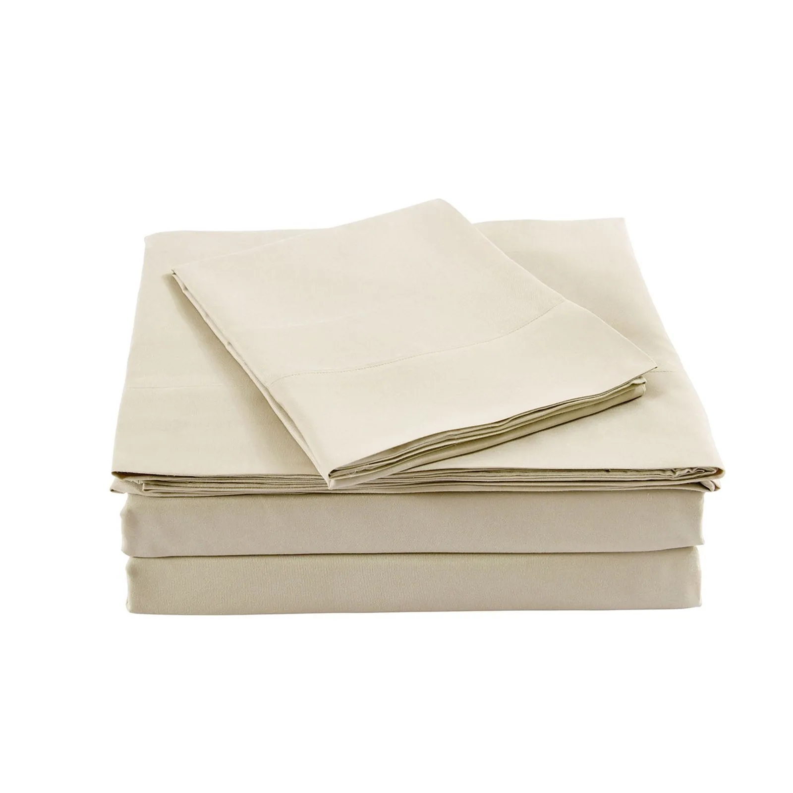 Royal Comfort Bamboo Blended Sheet & Pillowcases Set 1000TC Ultra Soft Bedding Queen Ivory