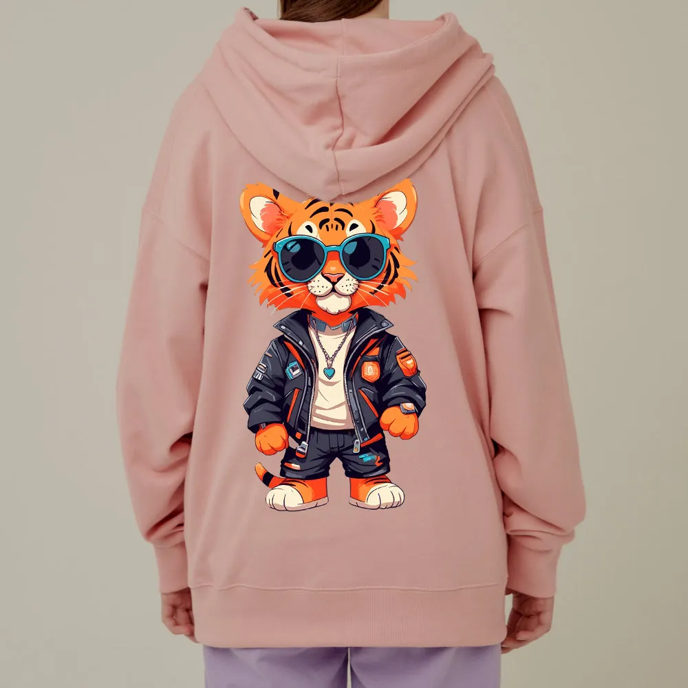 S-6XL Korean Fabric Korean-made hip-tiger cotton 100% signature hoodie (for men and women)