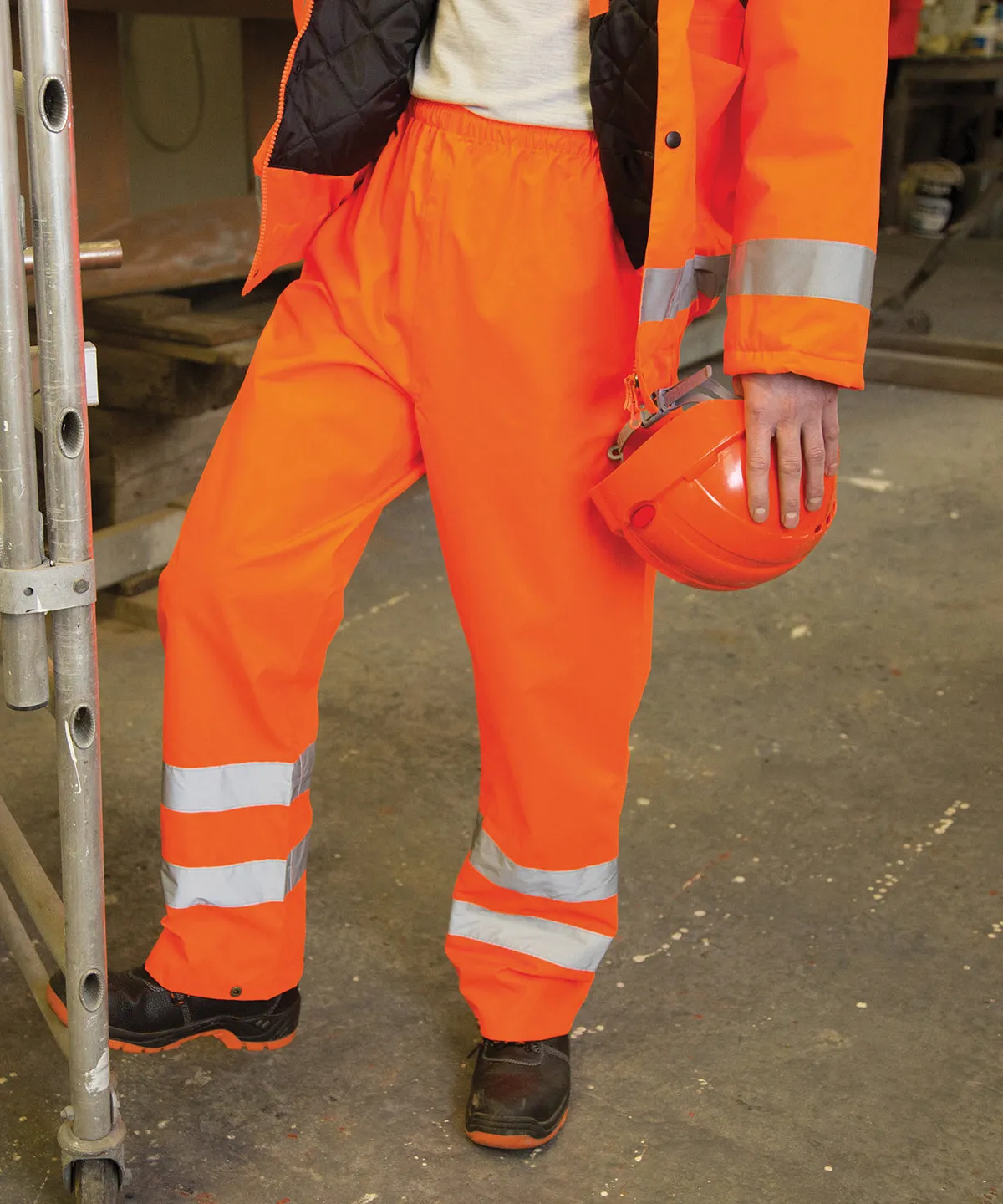 Safety high-viz trousers | Fluorescent Orange