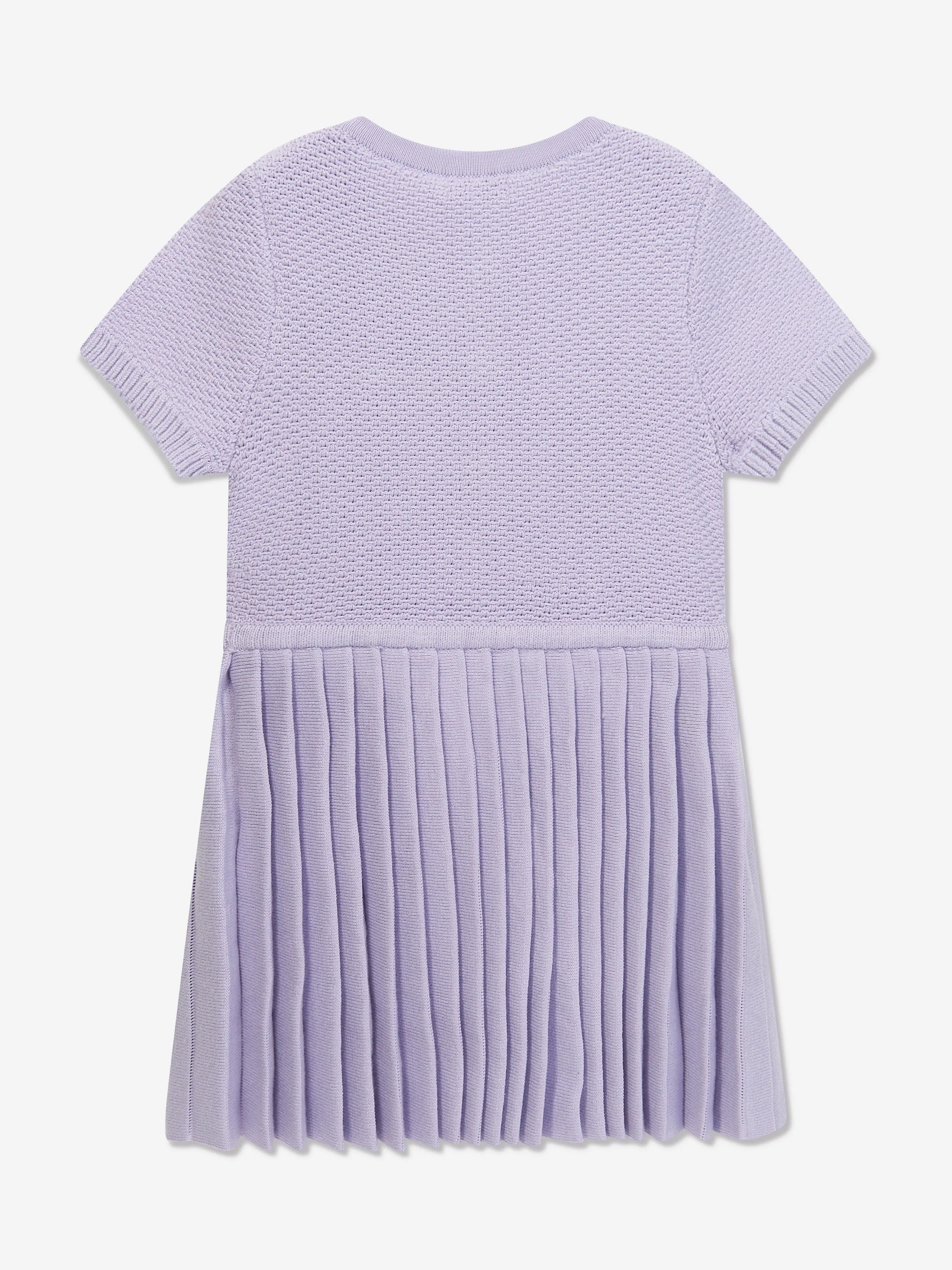 Self Portrait Girls Knit Dress in Lilac