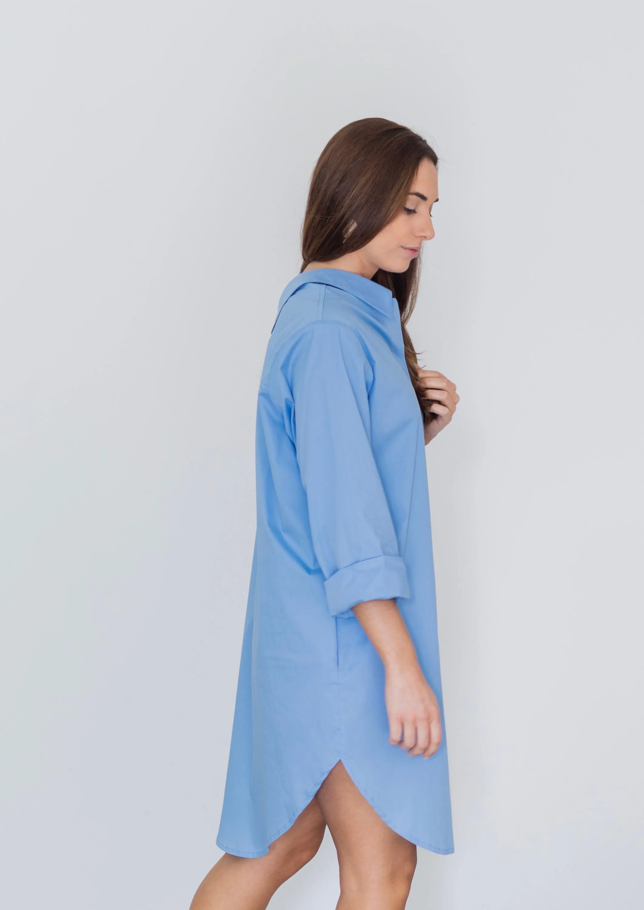 SHIRT DRESS Skyblue