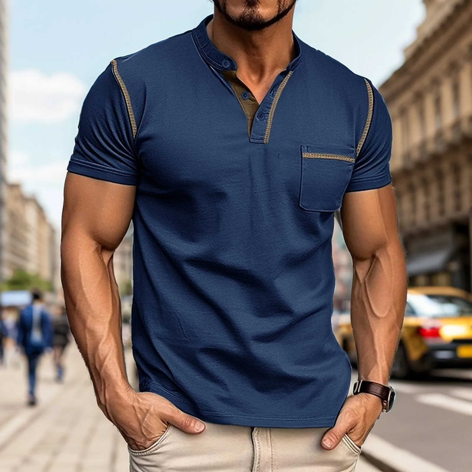 Simple henley shirt