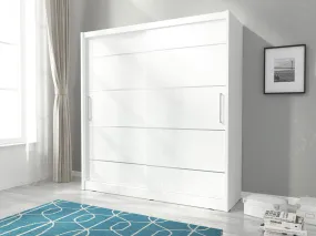 SLIDING DOOR WARDROBE MAJA ALU 180CM WHITE