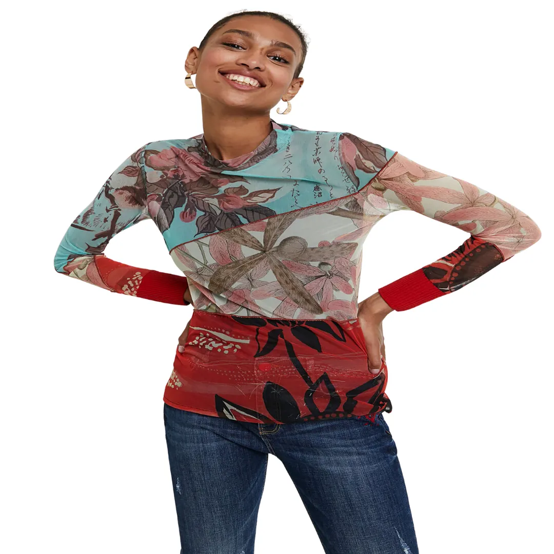 Slim Floral Long Sleeve T-Shirt