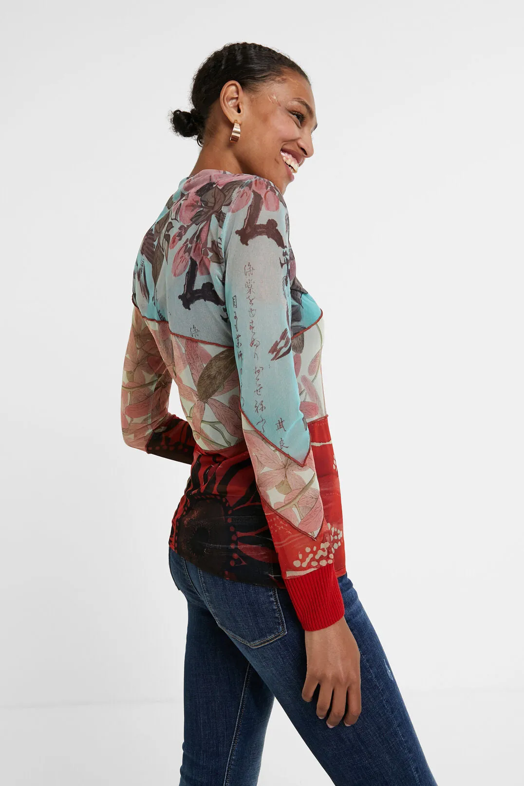 Slim Floral Long Sleeve T-Shirt