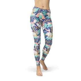 Sloth-Themed Women's Full-Length Active Leggings