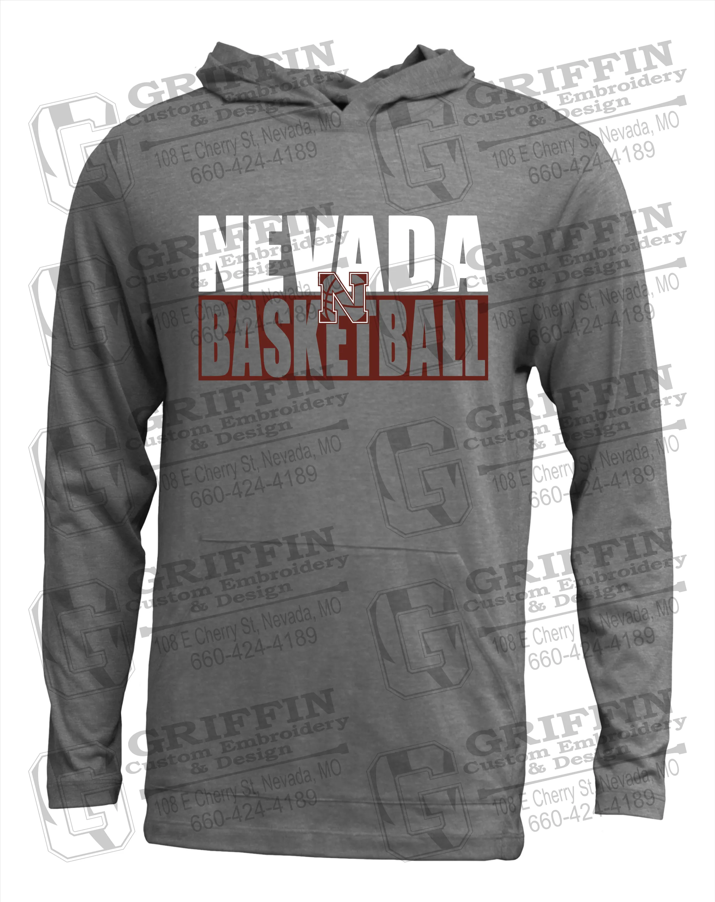 Soft-Tek T-Shirt Hoodie - Basketball - Nevada Tigers 21-Q