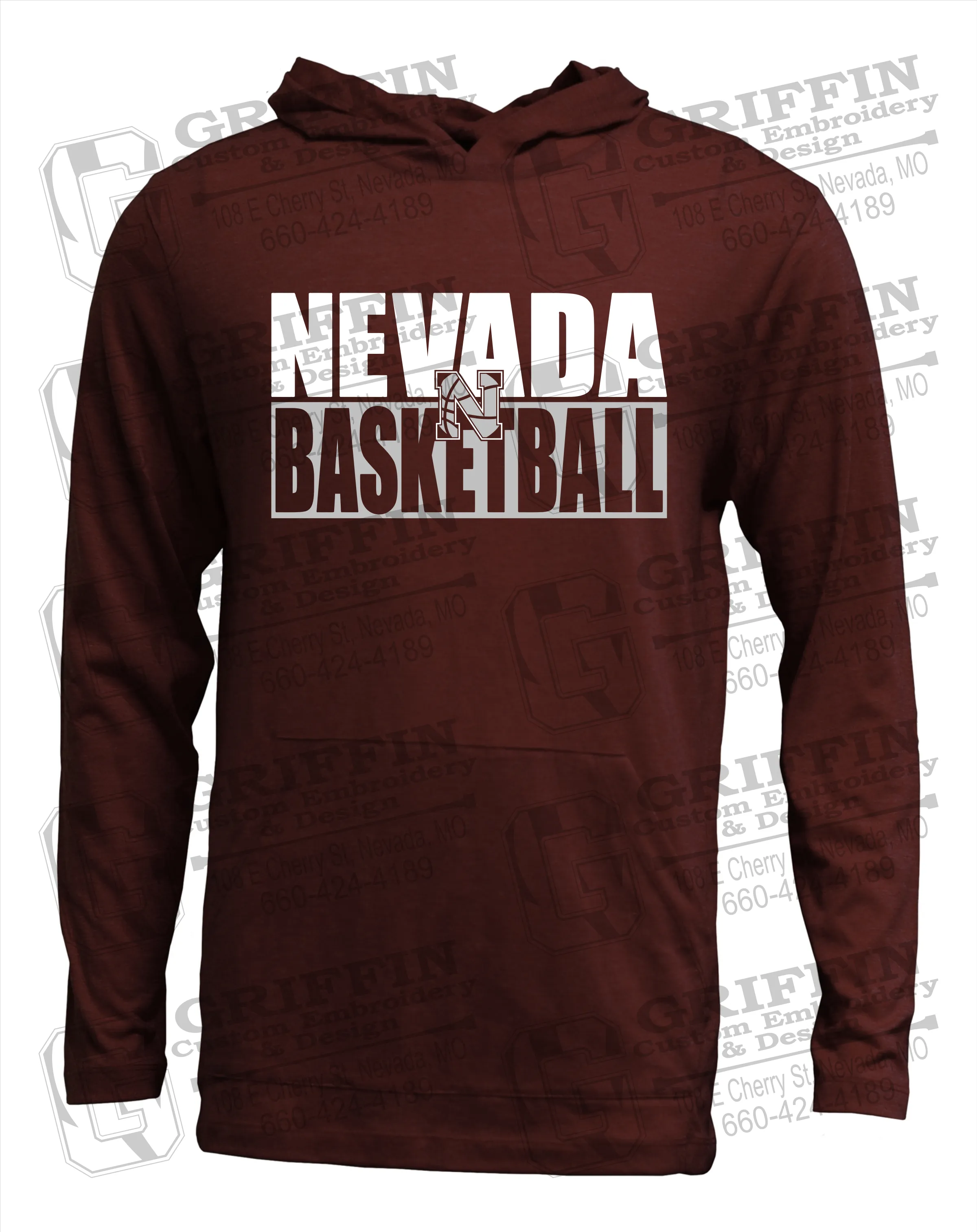 Soft-Tek T-Shirt Hoodie - Basketball - Nevada Tigers 21-Q