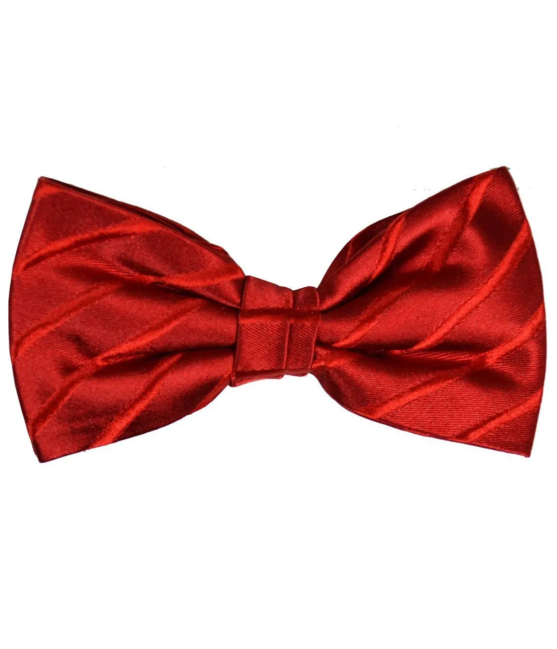 Solid Red Silk Bow Tie and Pocket Square