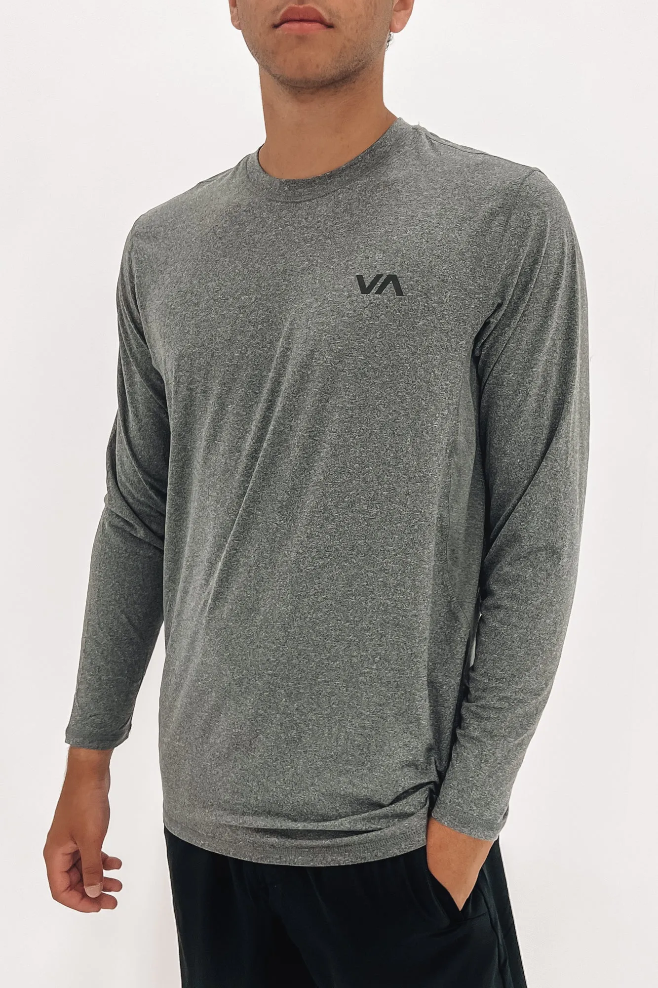 Sport Vent Long Sleeve Tee Charcoal Heather