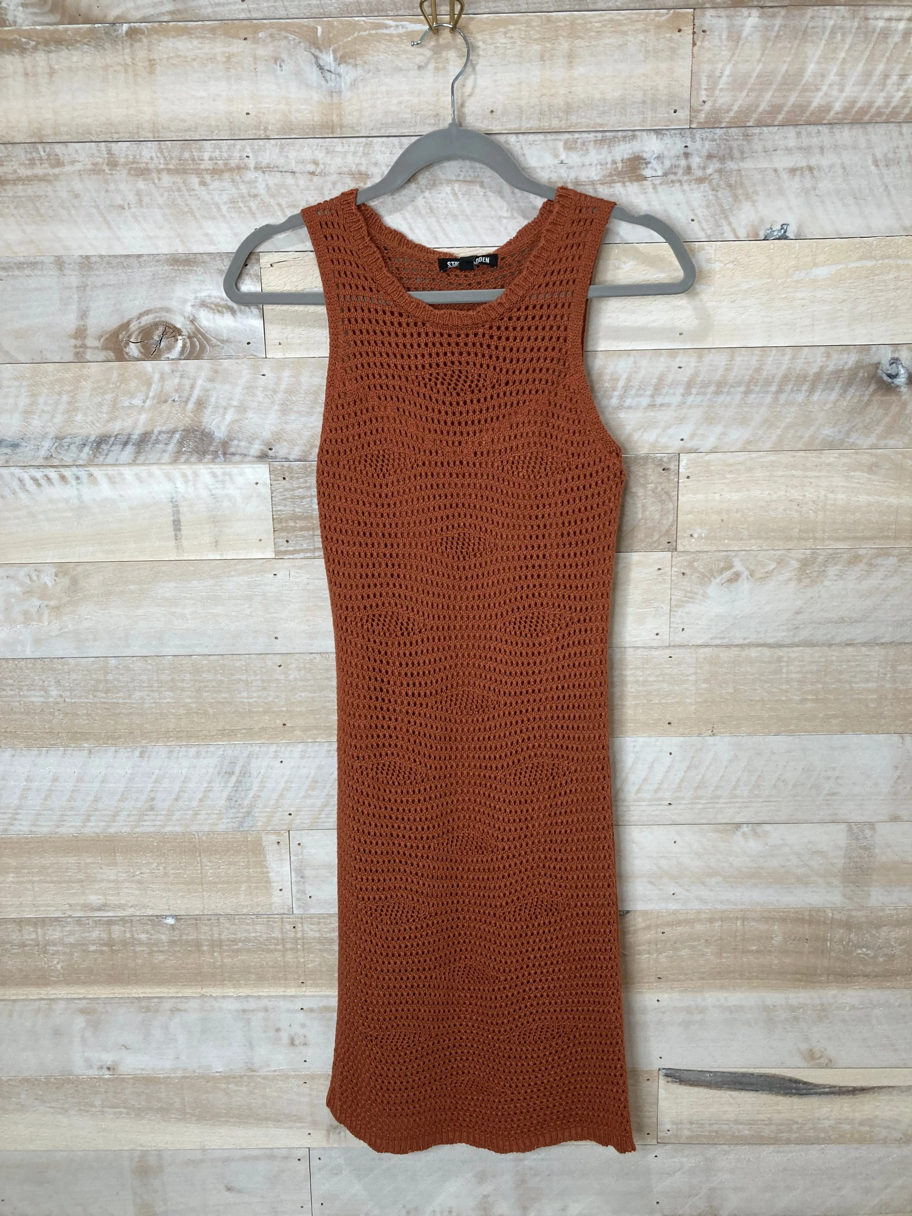 STE Ronnie Knit Crocheted Dress in Sienna