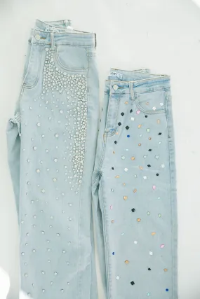 STUDDED JEANS