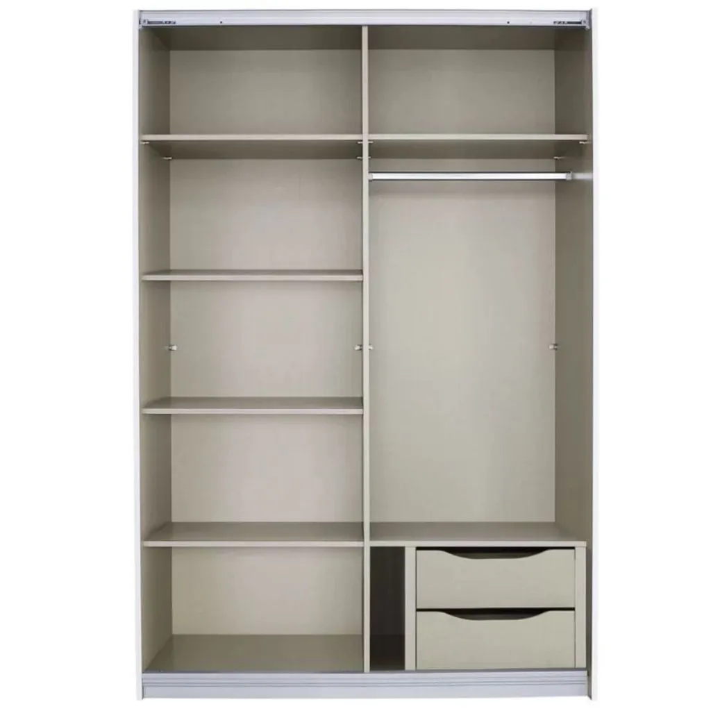 Stuttgart 2-Door (1 Mirrored) Sliding Wardrobe Range by Rauch