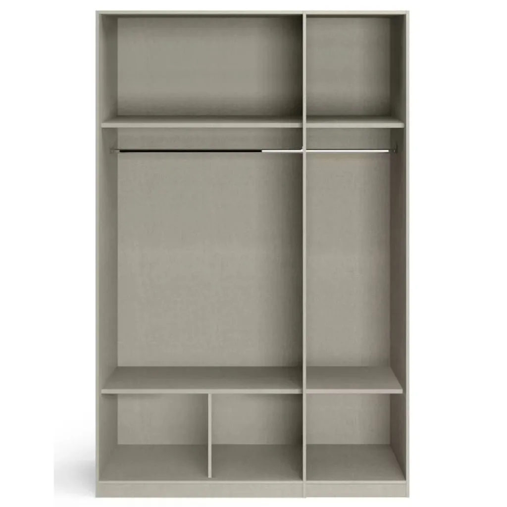 Stuttgart Silk Grey/ Alpine White 3 Door Wardrobe by Rauch