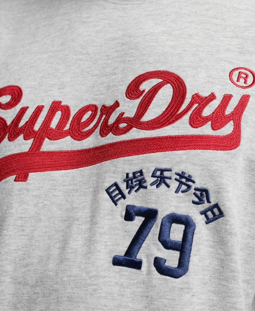 Superdry Vintage Logo Interest T-Shirt - Athletic Grey Marl