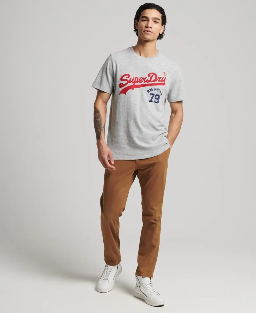 Superdry Vintage Logo Interest T-Shirt - Athletic Grey Marl